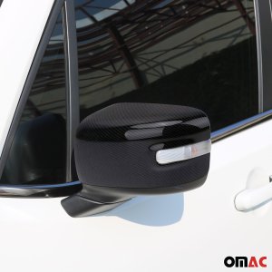 Jeep Renegade Mirror Cover - Omac - Carbon Fiber Gloss - Black - '19-'24 Jeep Renegade Mirror Cover - Omac - Carbon Fiber Gloss - Black - '19-'24